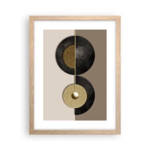 Poster in cornice rovere chiaro - Variazioni attorno al cerchio - 30x40 cm