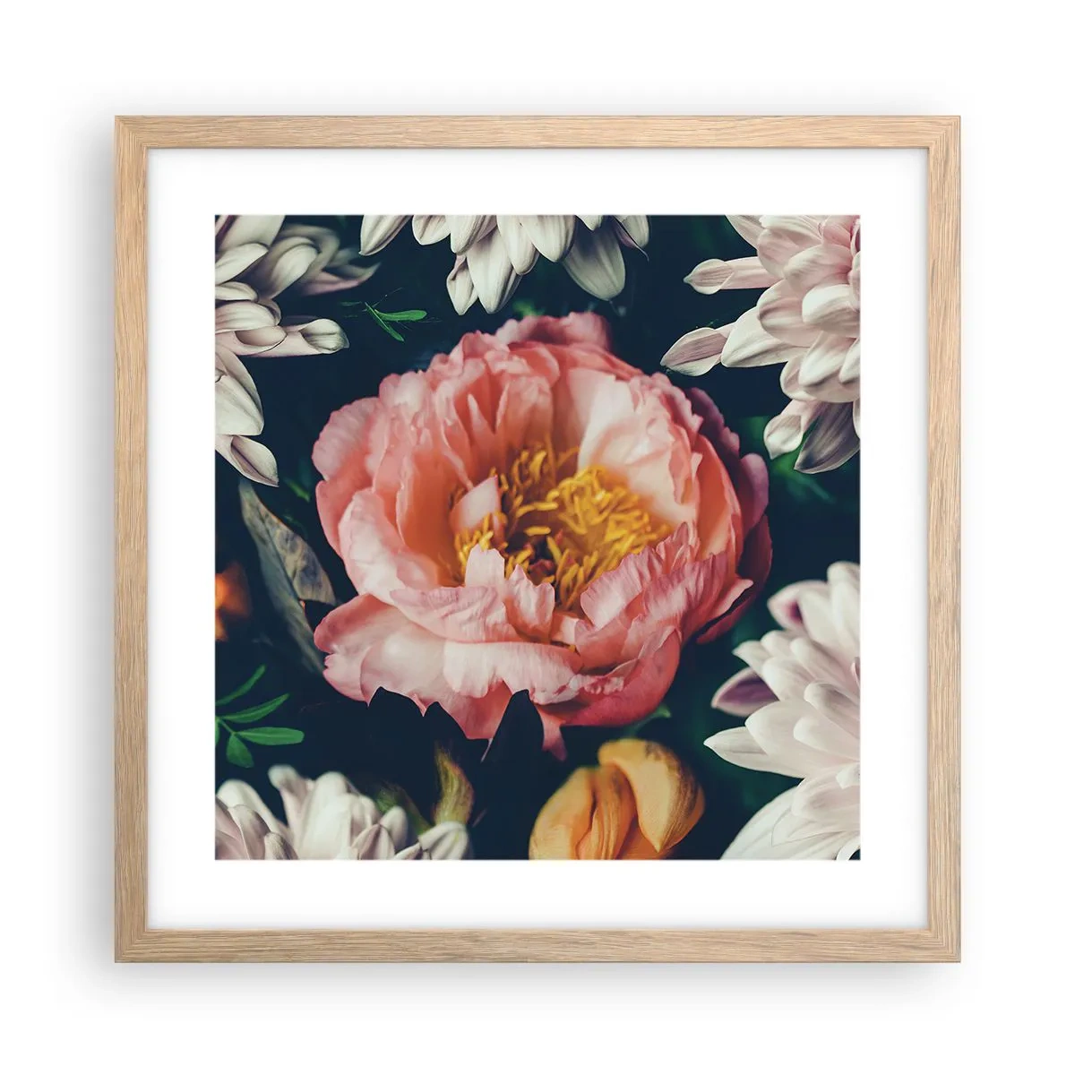 Poster in cornice rovere chiaro - Con fasto barocco - 40x40 cm