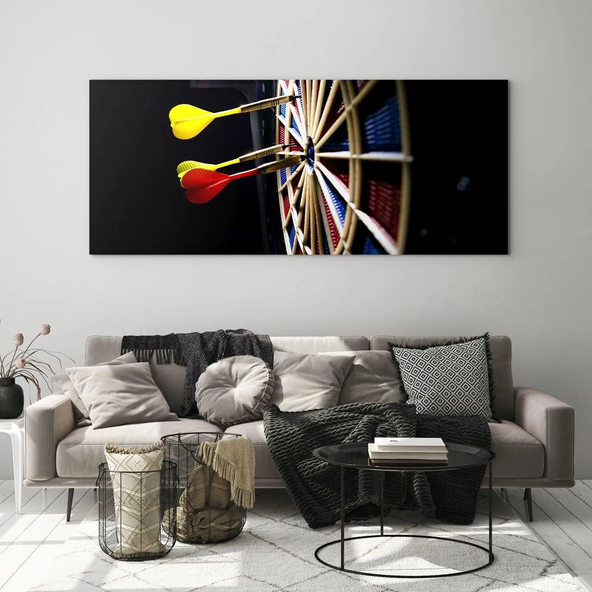 Quadro su vetro - Dritto al centro - 100x40 cm