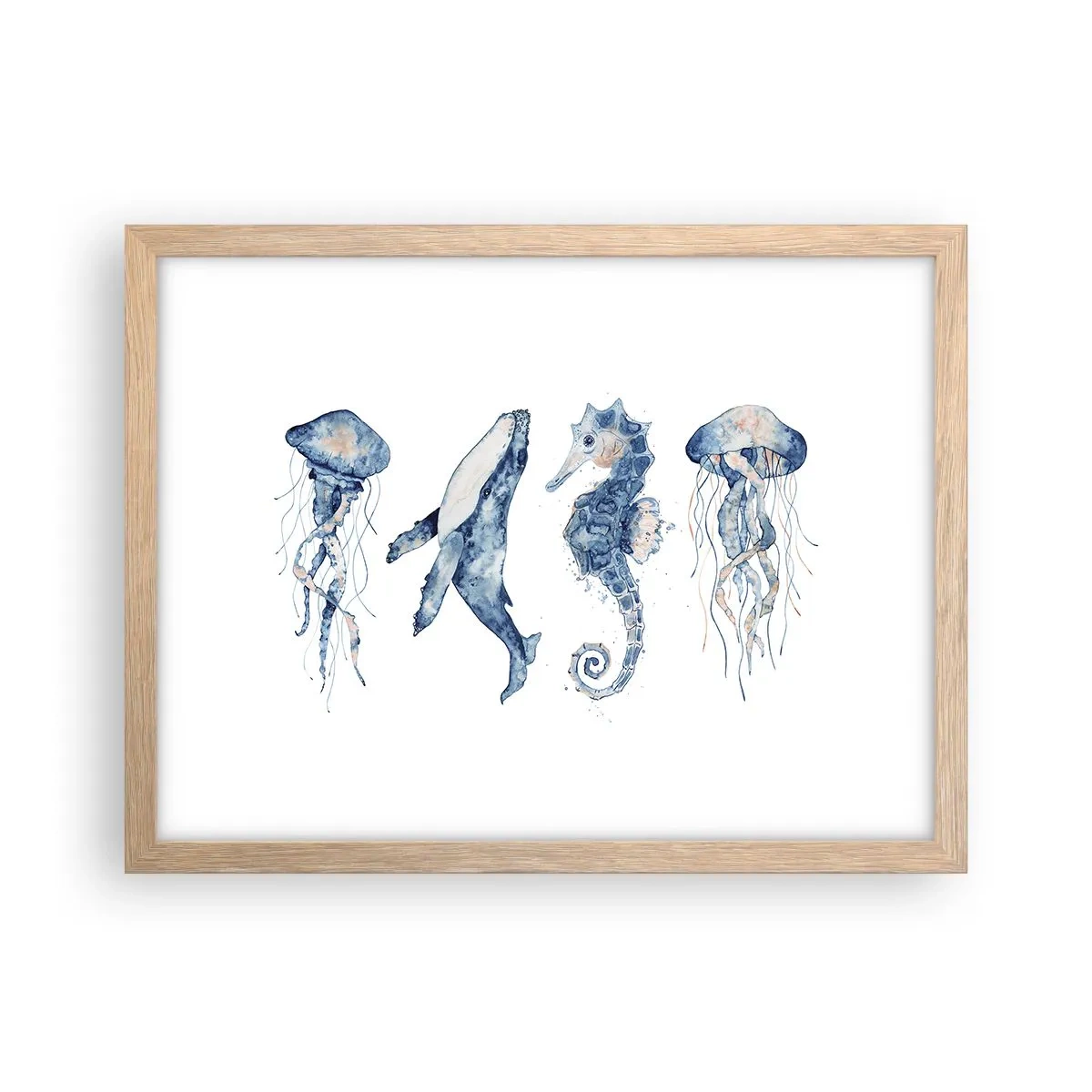 Poster in cornice rovere chiaro - Meraviglie del mare - 40x30 cm