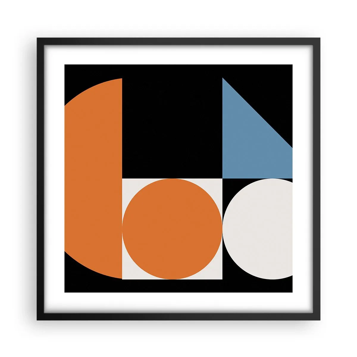 Poster in cornice nera - Composizione di figure - 50x50 cm