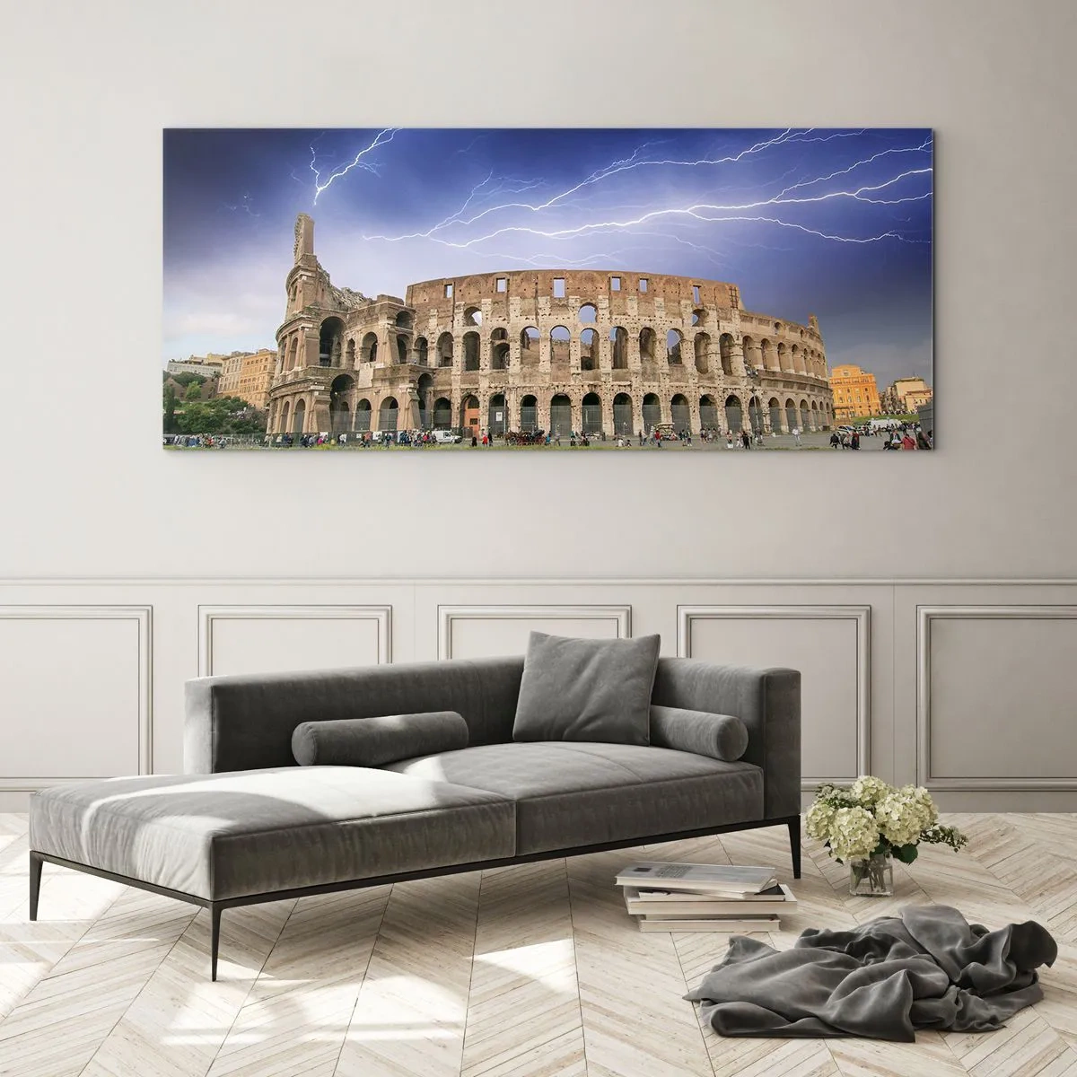Quadro su vetro - Arena di combattimenti - 100x40 cm