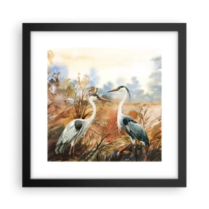 Poster in cornice nera - Dove in autunno? - 30x30 cm