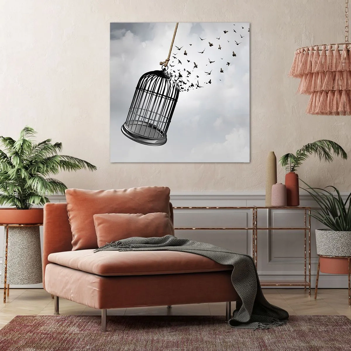 Quadro su tela - Stampe su Tela - Fede... Speranza... Libertà! - 70x70 cm