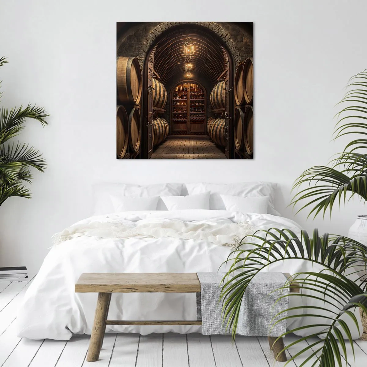 Quadro su tela - Stampe su Tela - L'atmosfera della cantina - 60x60 cm