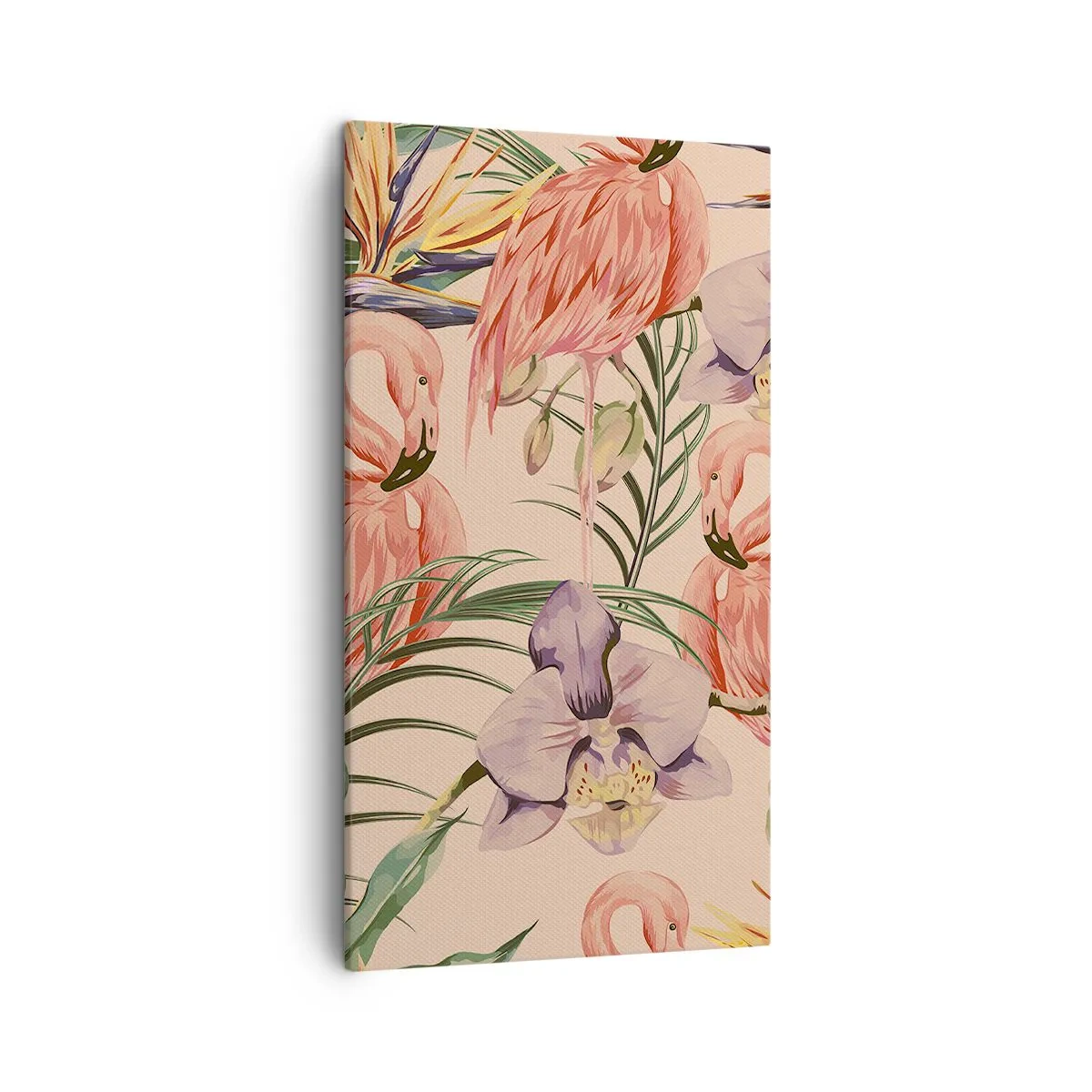 Quadro su tela - Stampe su Tela - Un ballo rosa nei fiori - 45x80 cm