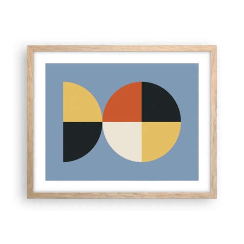 Poster in cornice rovere chiaro - Guarda e conta - 50x40 cm