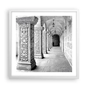 Poster in cornice bianca - Dove porterà? - 50x50 cm