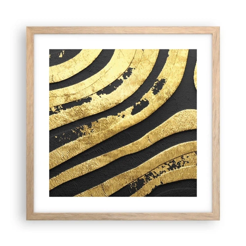 Poster in cornice rovere chiaro - Tutto scorre - 40x40 cm