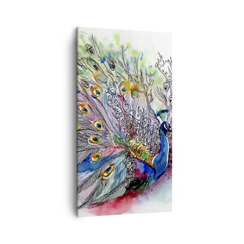 Quadro su tela - Stampe su Tela - Con orgoglio contro il grigio - 45x80 cm