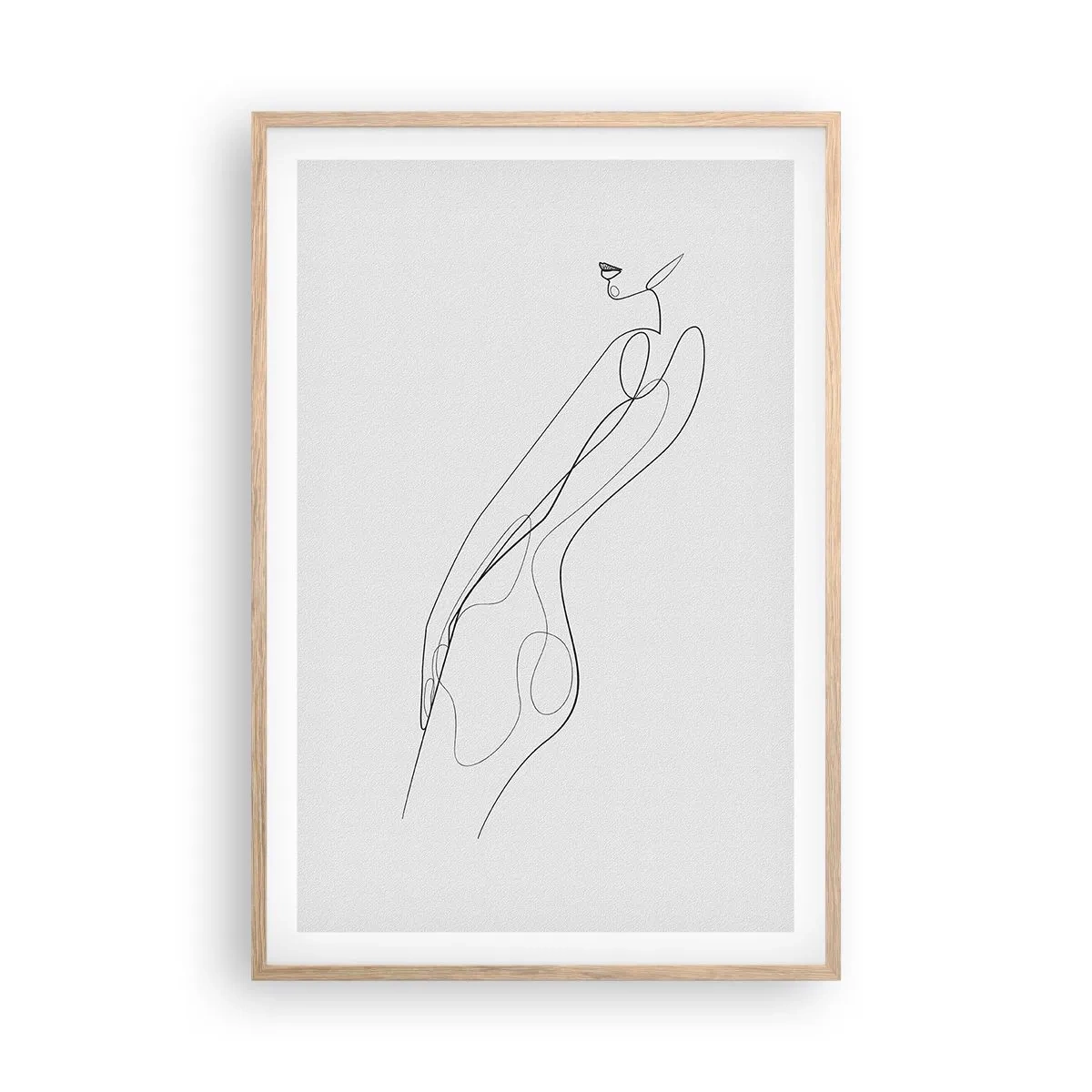 Poster in cornice rovere chiaro - Appena una promessa - 61x91 cm