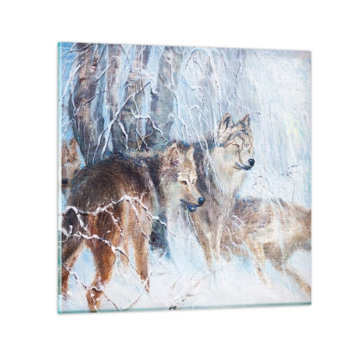 Quadro su vetro - Attenzione! In arrivo... - 50x50 cm