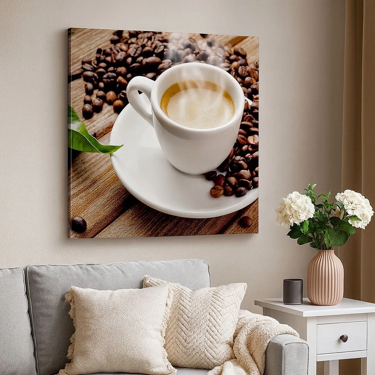 Quadro su tela - Stampe su Tela - Il caffè è pronto - 30x30 cm