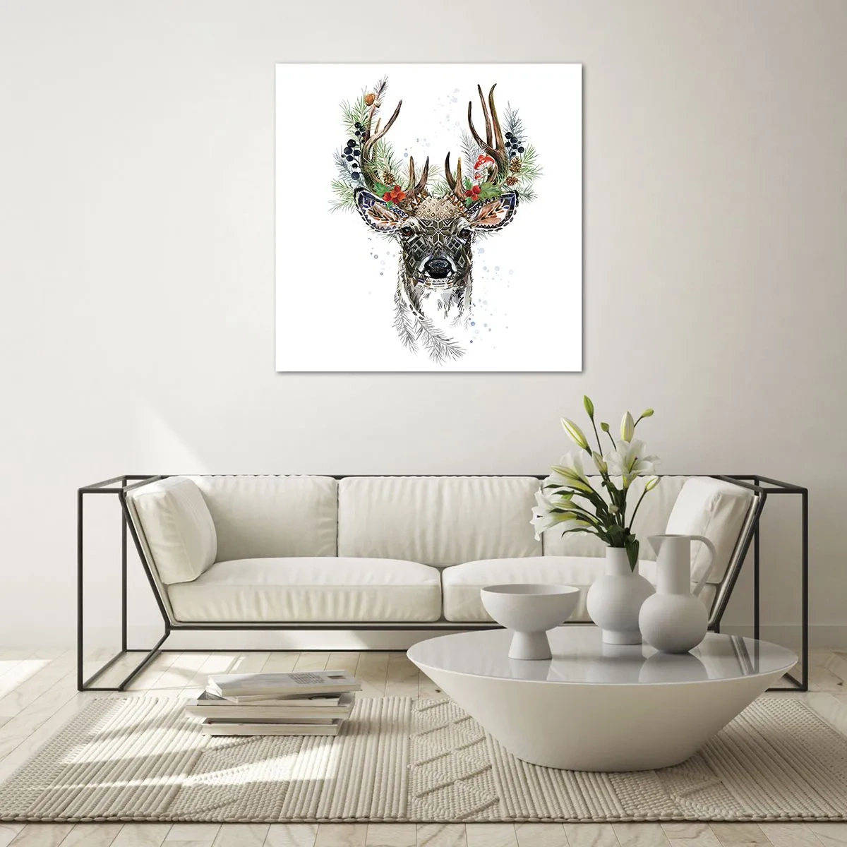 Quadro su vetro - Nell'abito della festa - 70x70 cm