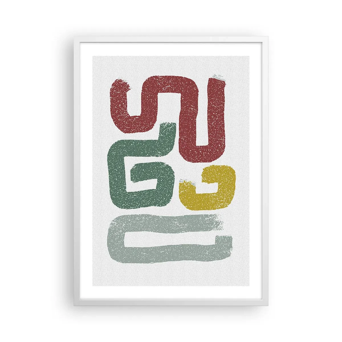 Poster in cornice bianca - In una lingua sconosciuta - 50x70 cm
