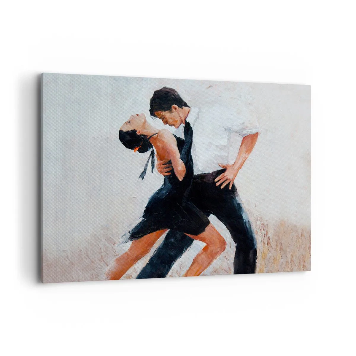 Quadro su tela - Stampe su Tela - Una coppia che balla in uno scatto elegante e sensuale - 100x70cm - Il tango dei miei sogni - Decorazione murale moderna per soggiorno e camera da letto ARTTOR