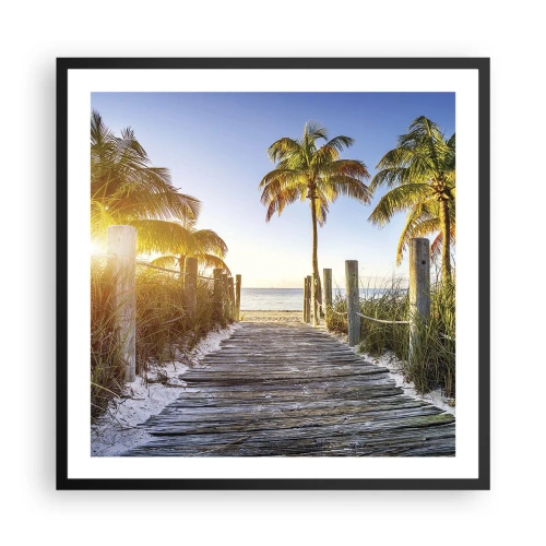 Poster in cornice nera - Dritto in paradiso - 60x60 cm