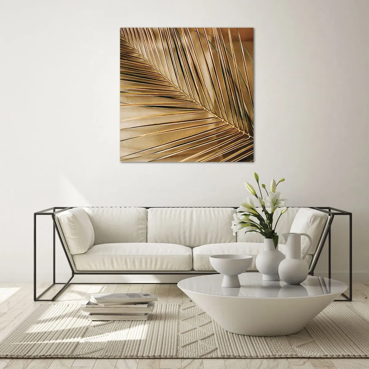 Quadro su vetro - Colonnato naturale - 50x50 cm