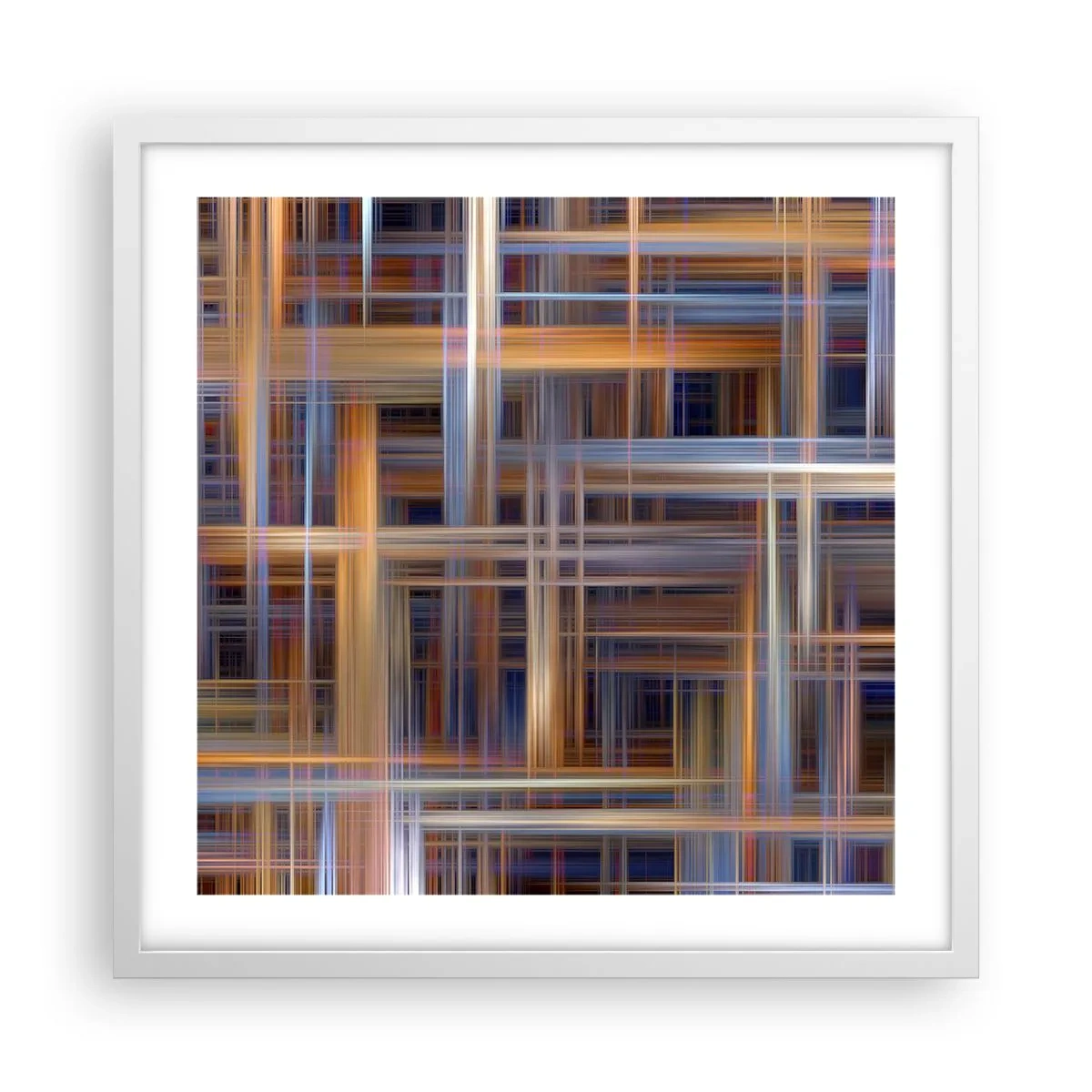 Poster in cornice bianca - Tessute con la luce - 50x50 cm