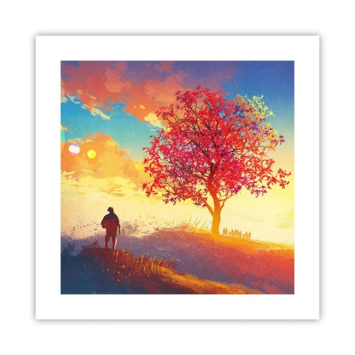 Poster - Pellegrino alla meta - 40x40 cm