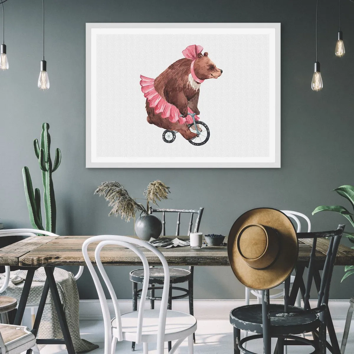 Poster in cornice bianca - Evviva il circo! - 50x40 cm