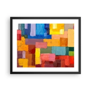 Poster in cornice nera - Ognuno diverso, tutti colorati - 50x40 cm