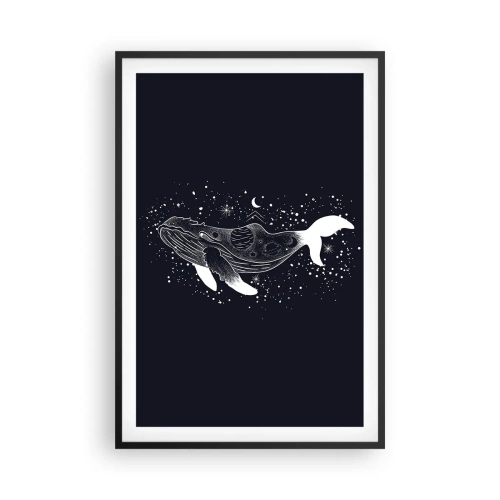 Poster in cornice nera - Nell'oceano dell'universo - 61x91 cm