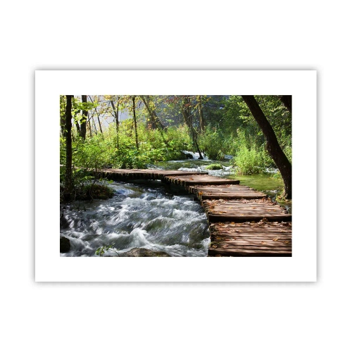 Poster - Sulla cascata spumeggiante - 40x30 cm