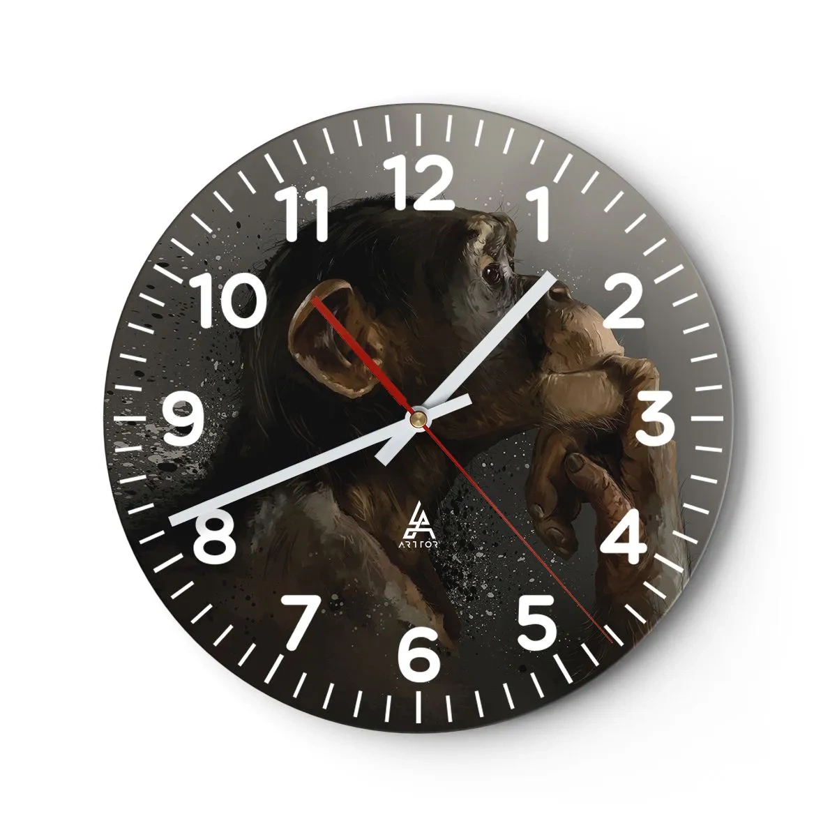 Orologio da parete - Orologio in Vetro - Sicuramente un pensatore - 30x30 cm