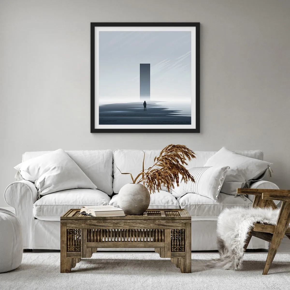 Poster in cornice nera - Opportunità o minaccia? - 50x50 cm