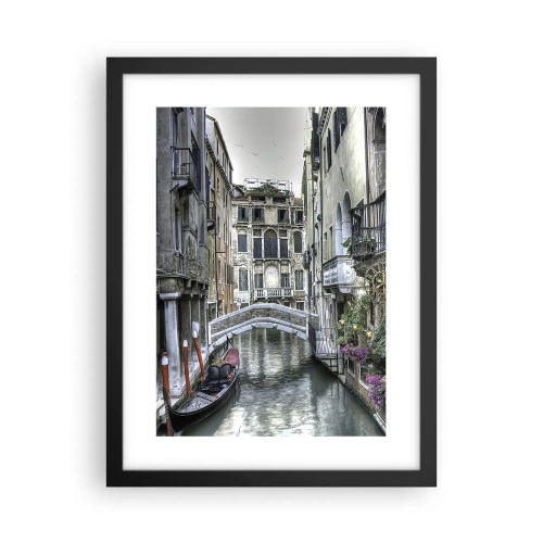 Poster in cornice nera - Da secoli in silenziosa riflessione - 30x40 cm