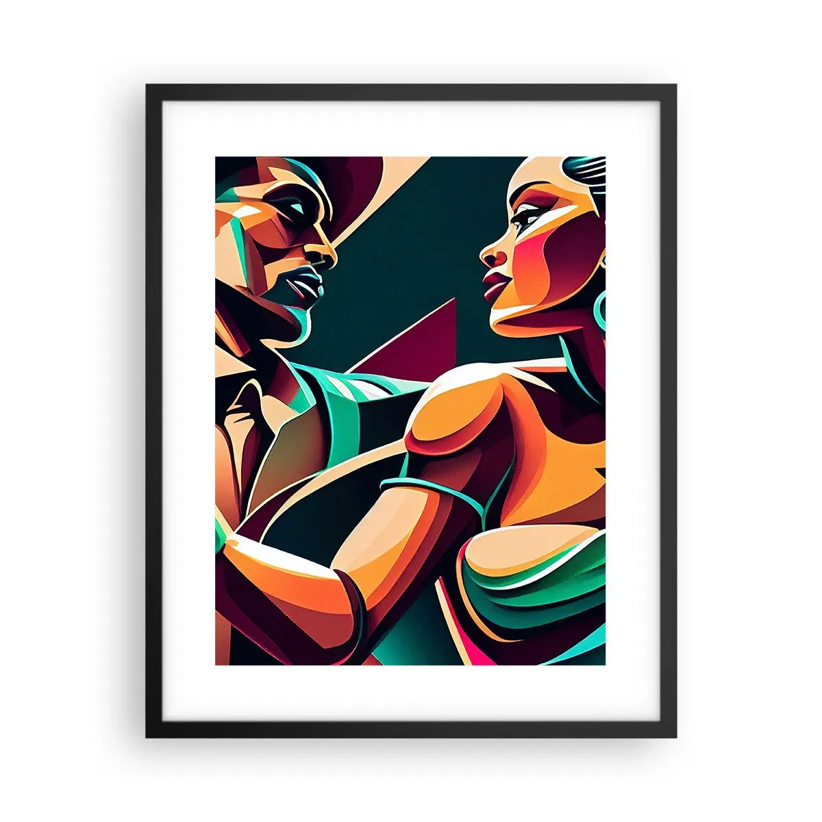 Poster in cornice nera - Al ritmo del cuore - 40x50 cm