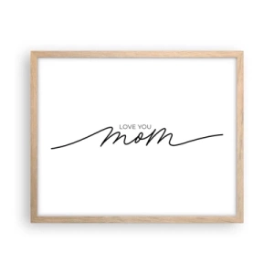 Poster in cornice rovere chiaro - Grande commozione - 50x40 cm