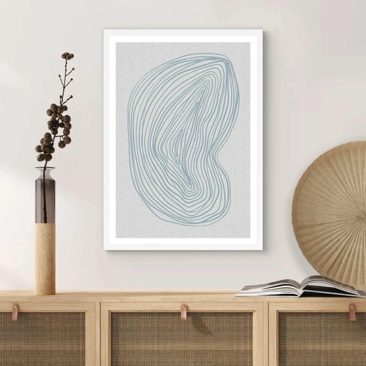 Poster in cornice bianca - Il sorriso di una goccia - 30x40 cm