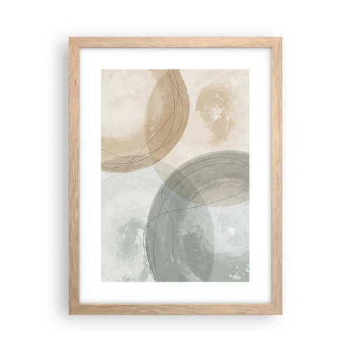 Poster in cornice rovere chiaro - Compenetrazione di mondi - 30x40 cm