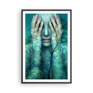 Poster in cornice nera - Immersa nel blu - 61x91 cm