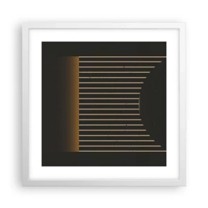 Poster in cornice bianca - Esaminare l'oscurità - 40x40 cm