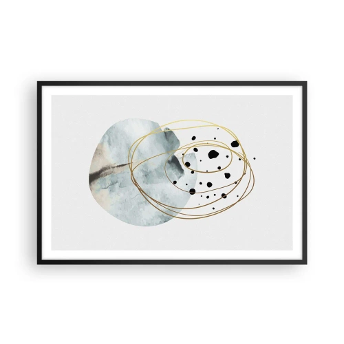 Poster in cornice nera - Nell'abbraccio dello spazio - 91x61 cm