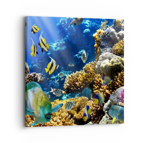 Quadro su tela - Stampe su Tela - Traffico intenso sulla via delle vacanze - 30x30 cm