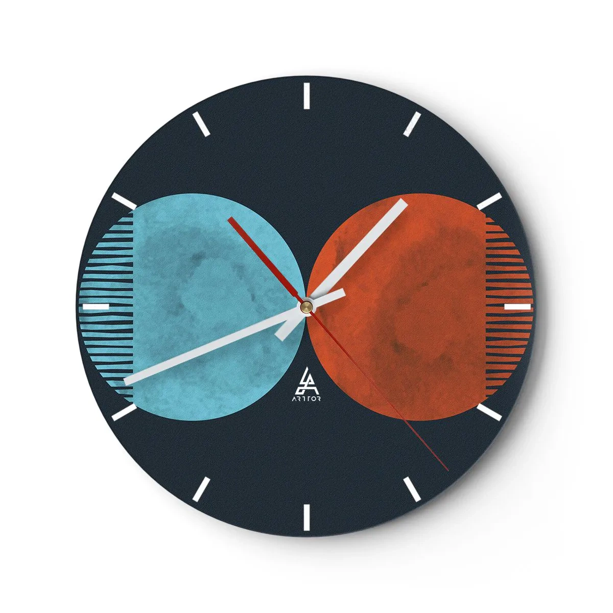 Orologio da parete - Orologio in Vetro - Solo geometria? - 30x30 cm