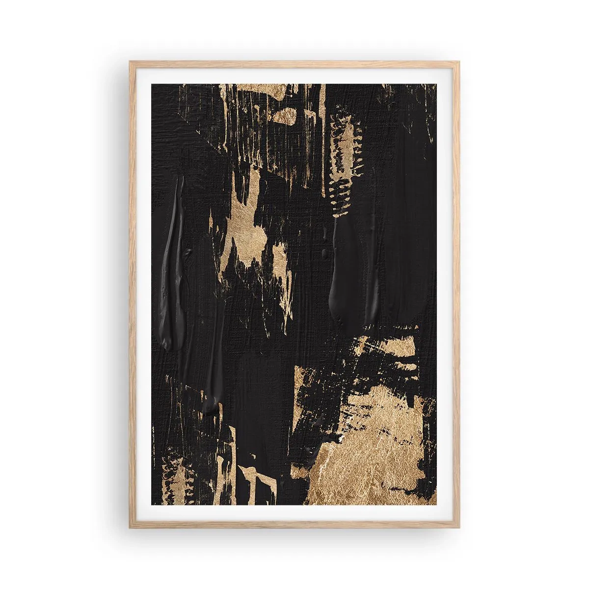 Poster in cornice rovere chiaro - Tracce del contatto - 70x100 cm