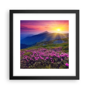 Poster in cornice nera - Odore di mugo e profumo di erbe - 30x30 cm