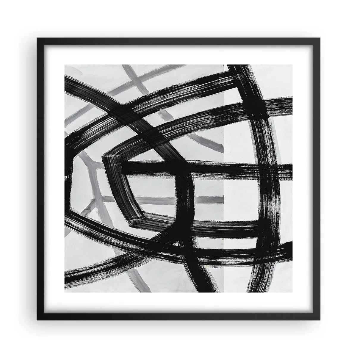 Poster in cornice nera - Costruendo la profondità - 50x50 cm