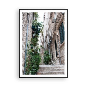 Poster in cornice nera - Il fascino della città vecchia - 70x100 cm