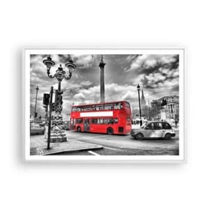 Poster in cornice bianca - Il vero flusso sanguigno della città - 100x70 cm