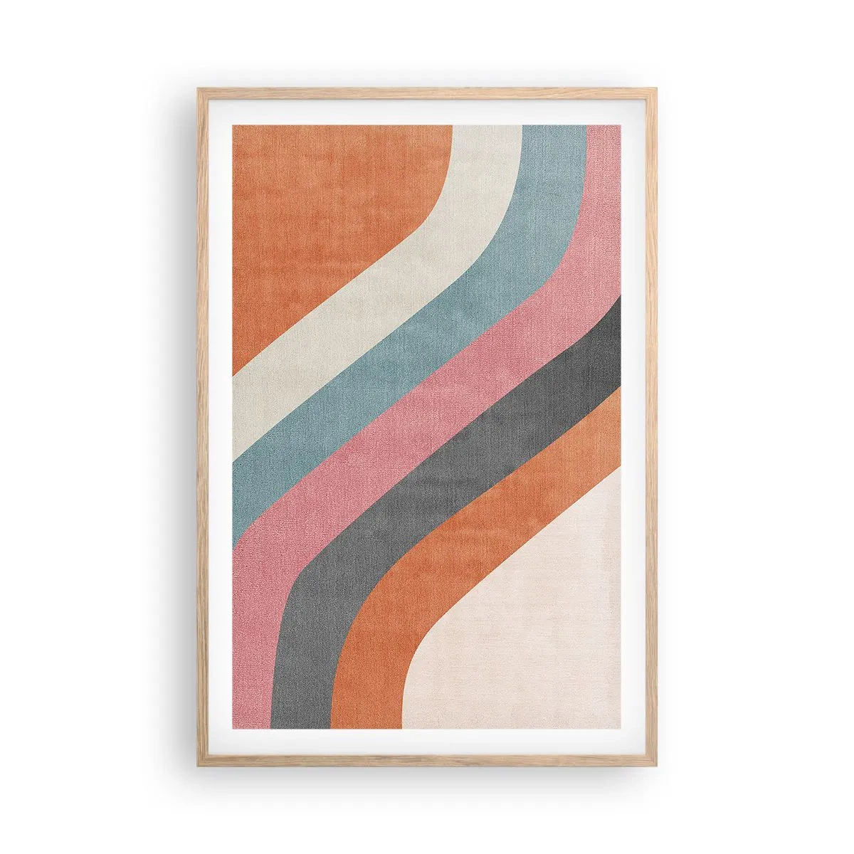 Poster in cornice rovere chiaro - Composizione diagonale: movimento - 61x91 cm