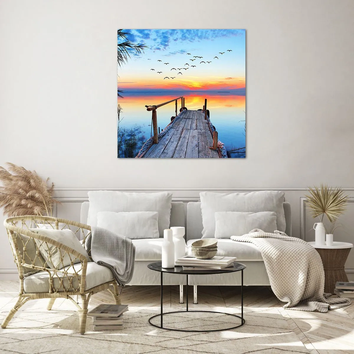 Quadro su vetro - Il tempo del ritorno - 70x70 cm