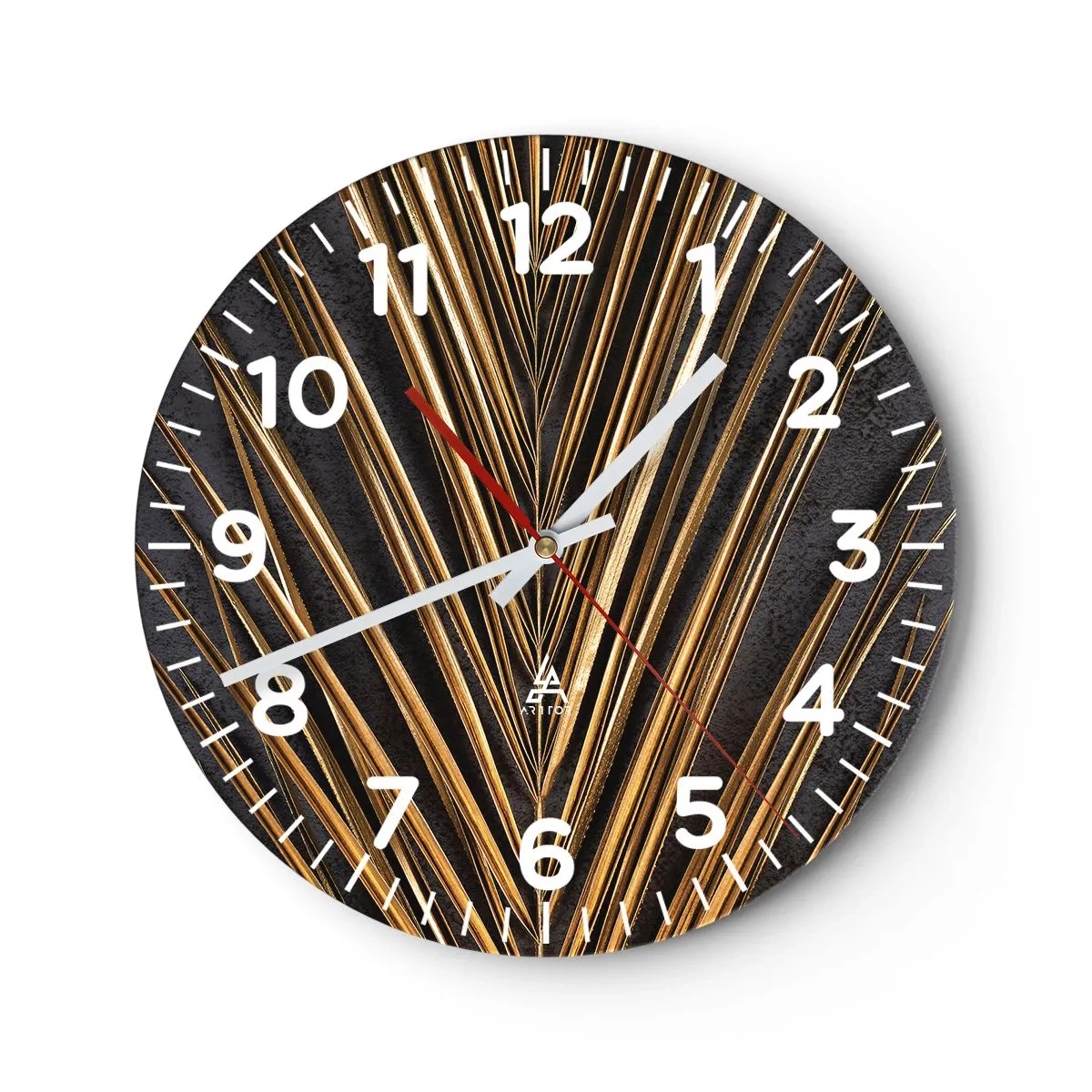 Orologio da parete - Orologio in Vetro - L'oro dei tropici - 30x30 cm