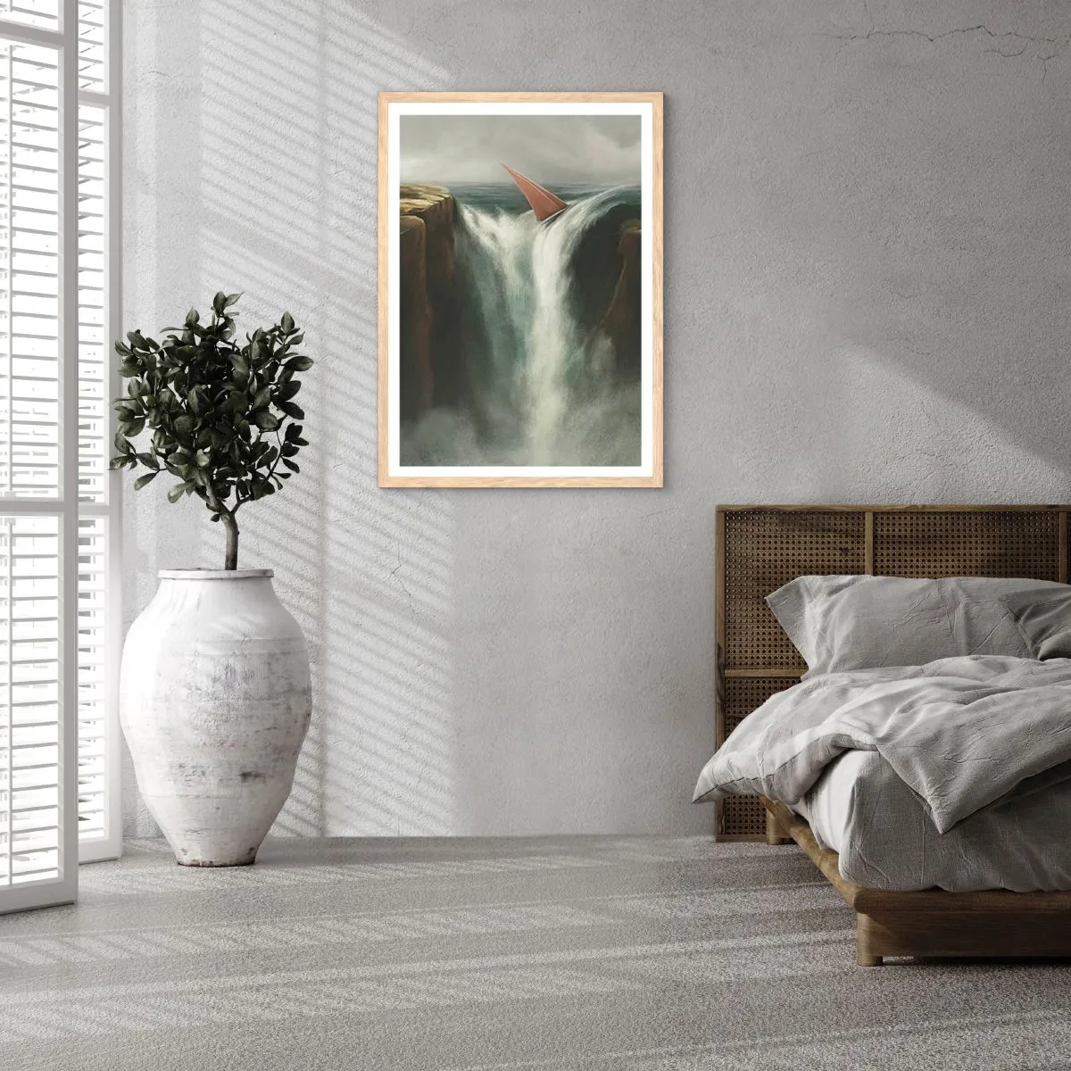 Poster in cornice rovere chiaro - Un avvertimento per la vita - 40x50 cm