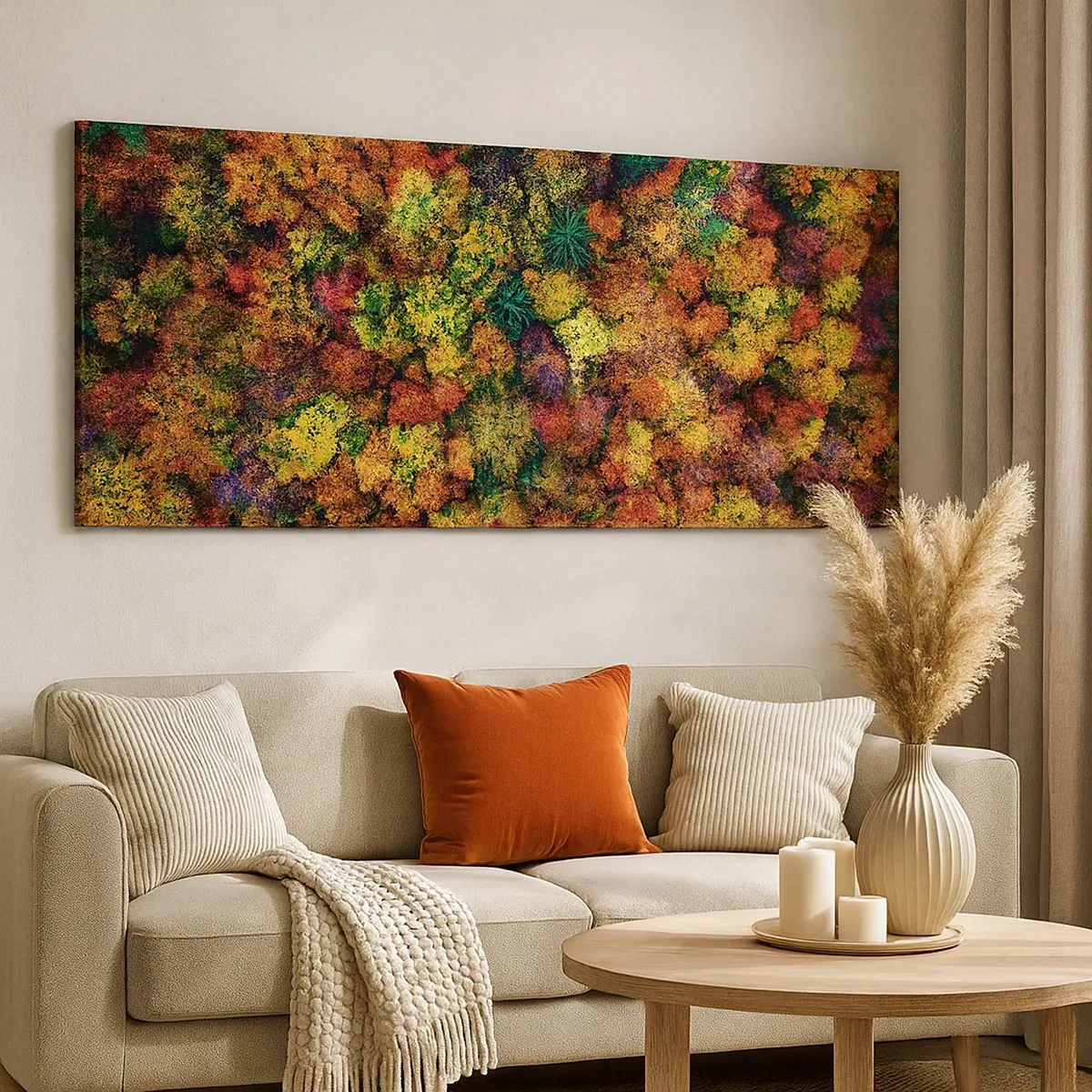 Quadro su tela - Stampe su Tela - Il bouquet degli alberi d'autunno - 100x40 cm
